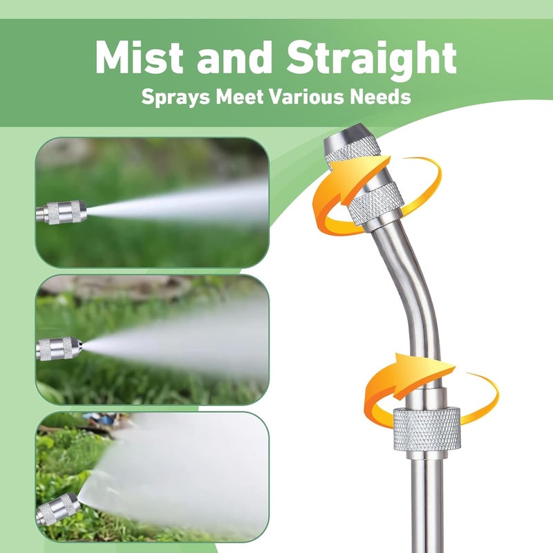 JINIOHEE 29 Inch Spray Wand for Water Pumps, Backpack Sprayer Set Include Hose Quick Connector and 1.2m Hose, Adjustable Nozzle Sprayer Wand Replacement with Built in Shut Off Valve - Image 3